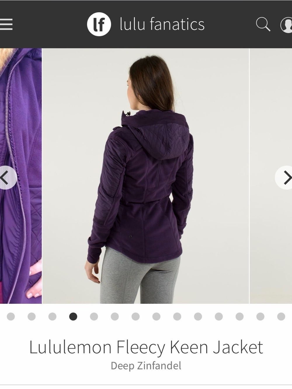 Rare Lululemon Fleecy Keen jacket in Deep Zinfandel purple.